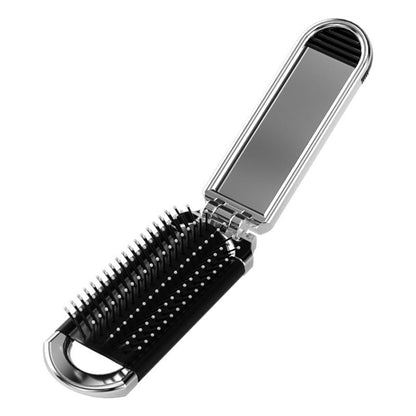 Portable Travel Mirror Brush Compact Folding Design