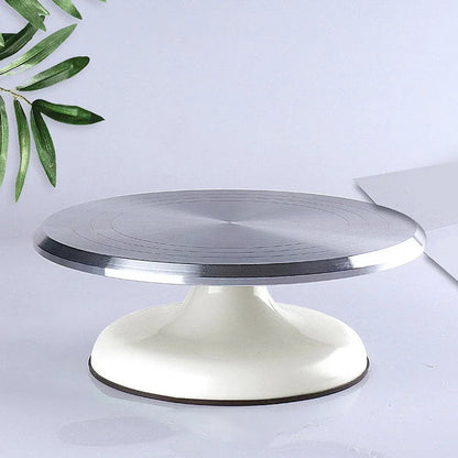 Rotating Cake Stand Aluminum Cake Display Table