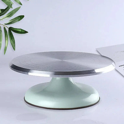 Rotating Cake Stand Aluminum Cake Display Table