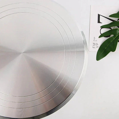 Rotating Cake Stand Aluminum Cake Display Table