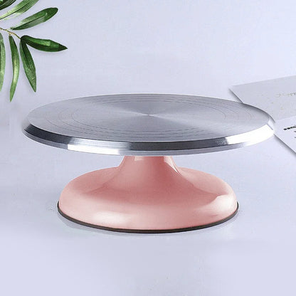 Rotating Cake Stand Aluminum Cake Display Table