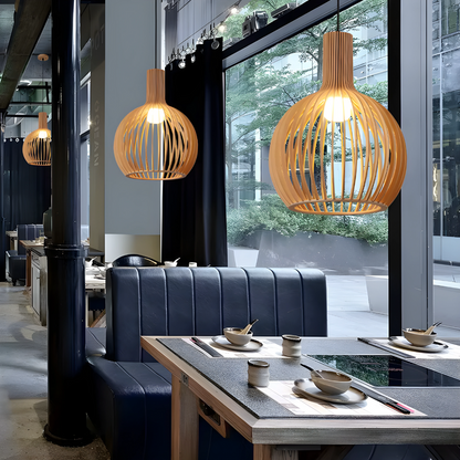 Natural Bamboo Pendant Lighting Fixture - Cofik