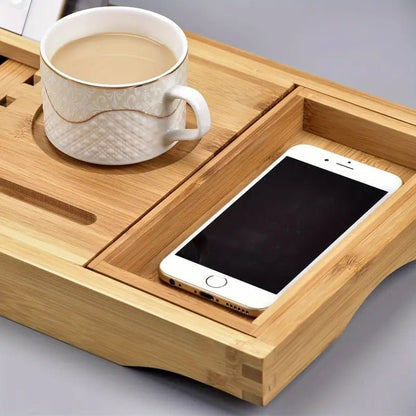 Luxury Bamboo Bathtub Tray with Wine Holder