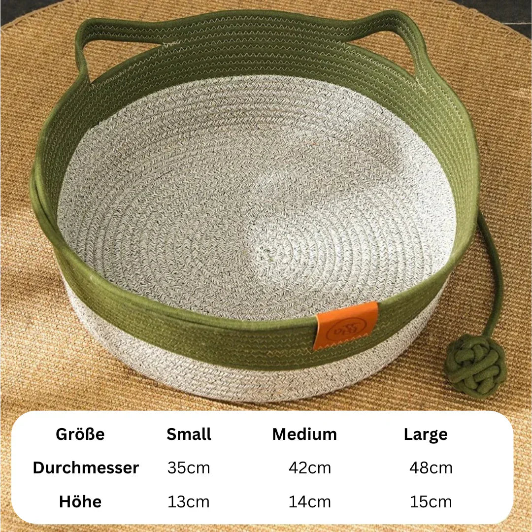 Soft Natural Fiber Cat Bed