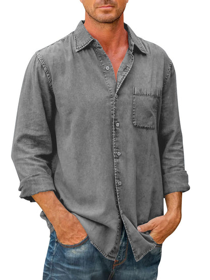 Classic Mens Long Sleeve Dress Shirt