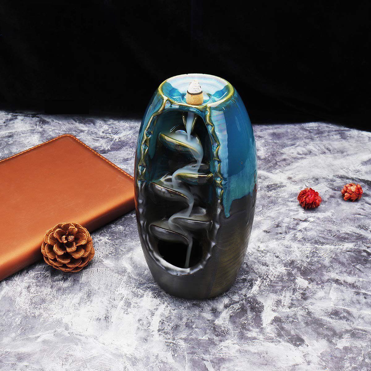 Natural Stone Waterfall Backflow Incense Burner