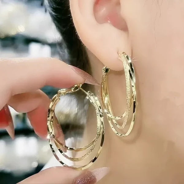 Cofik | Layered Circle Drop Earrings