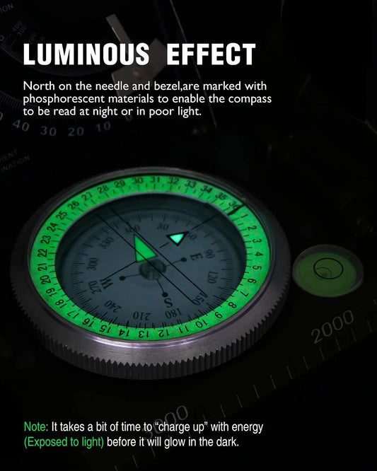 Tactical Compass Waterproof Aluminum Hiking Survival Tool - Cofik
