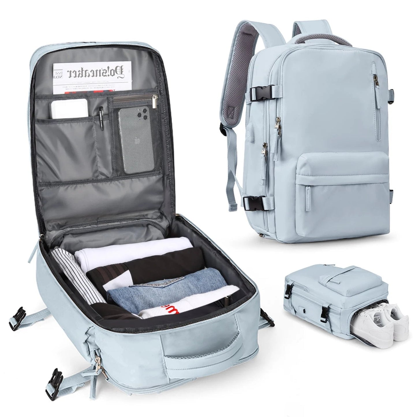 Waterproof Women's Hiking Backpack 35L with USB Port