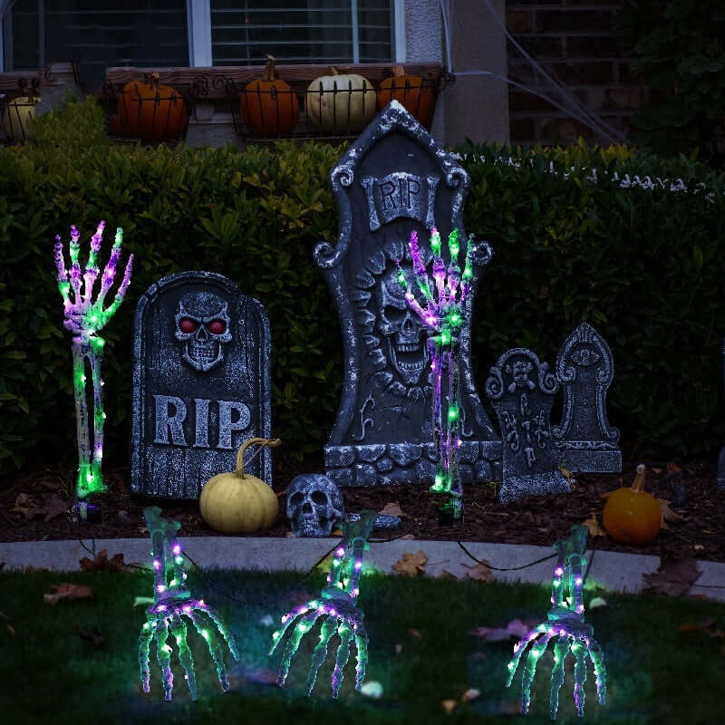 Solar Powered Halloween Yard Lamp Outdoor Decor Light