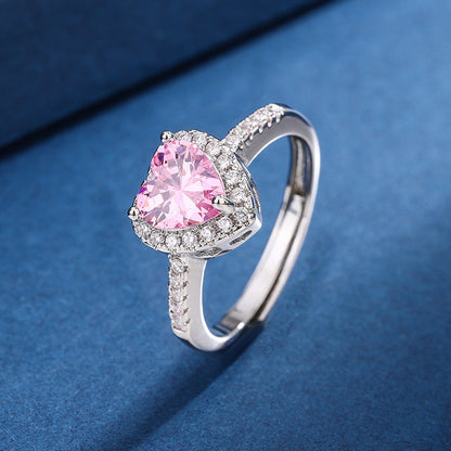Sparkling Heart Diamond Engagement Ring