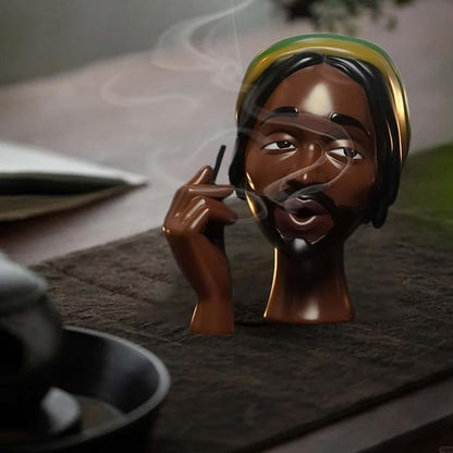 Unique Resin Incense Burner Statue with Smoke Effect