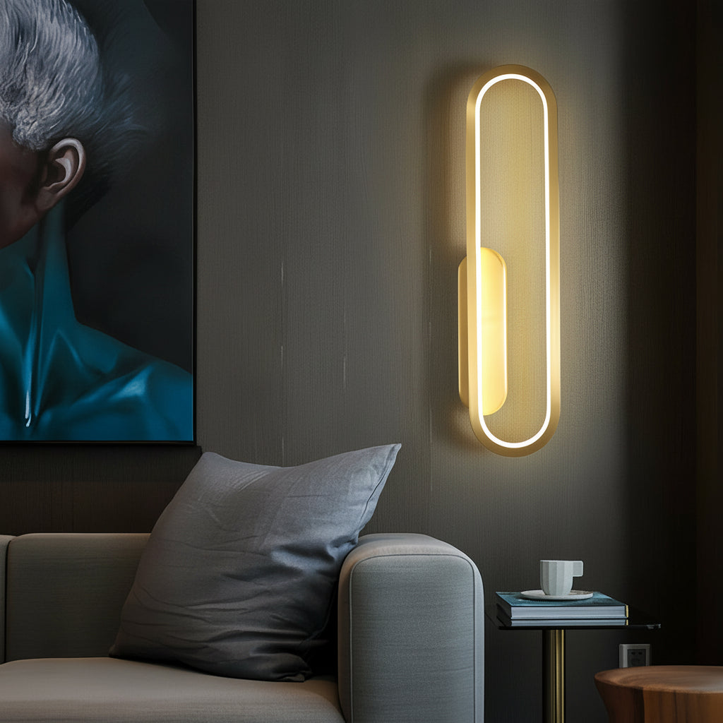 Contemporary LED Wall Light – Sleek Oval Design