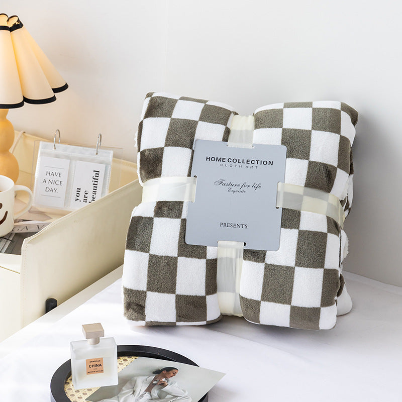 Cozy Plaid Throw Blanket for Home Decor