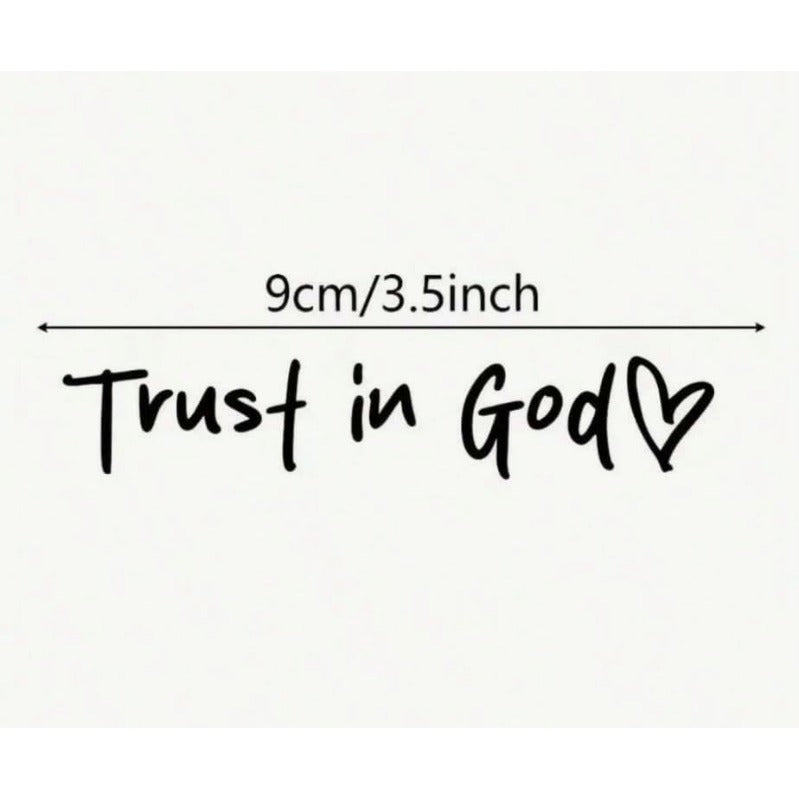 Faith Inspirational Car Rear View Mirror Sticker