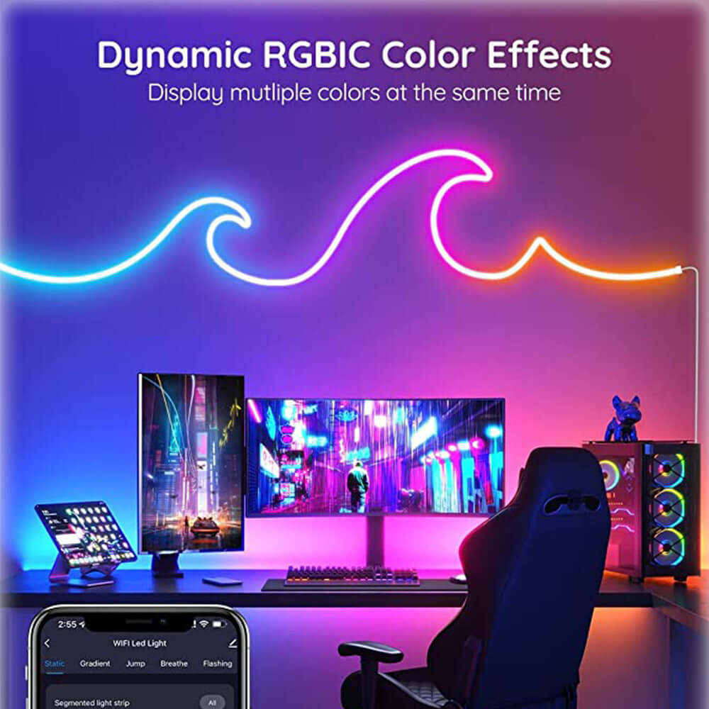 Colorful Music Sync LED Neon Lamp with Remote Control - Cofik