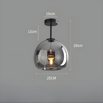 Sleek Glass Ceiling Lamp