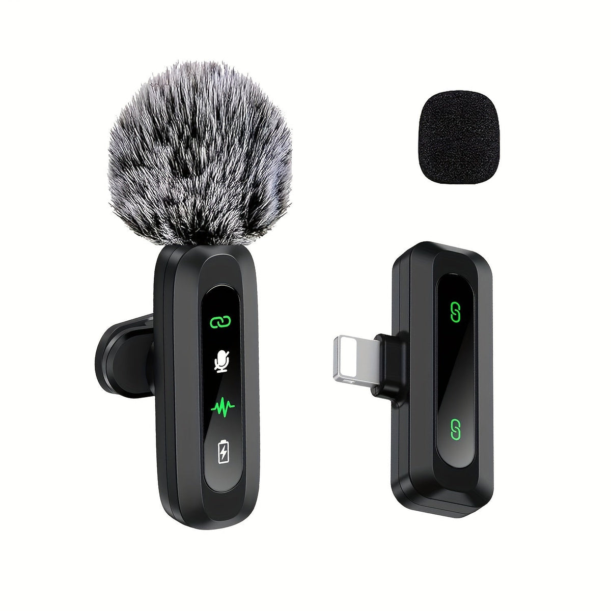 Compact Wireless Clip On Microphone for Phone and Tablet