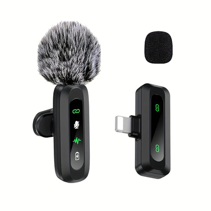 Compact Wireless Clip On Microphone for Phone and Tablet