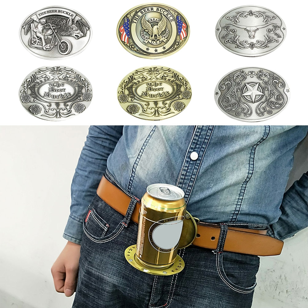 Belt Buckle Beer Holder
