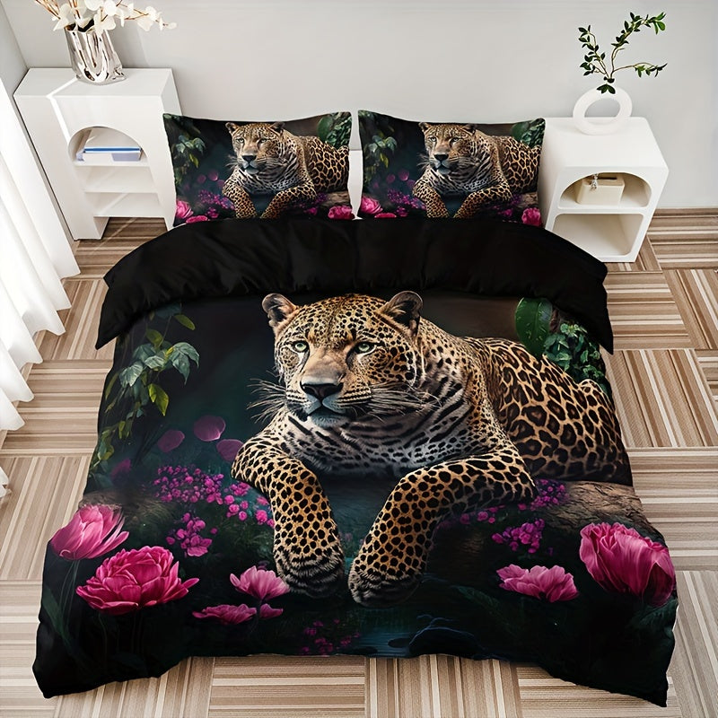 Elegant Floral Print 3-Piece Bedding Set