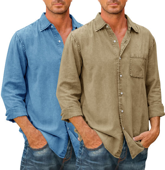 Classic Mens Long Sleeve Dress Shirt