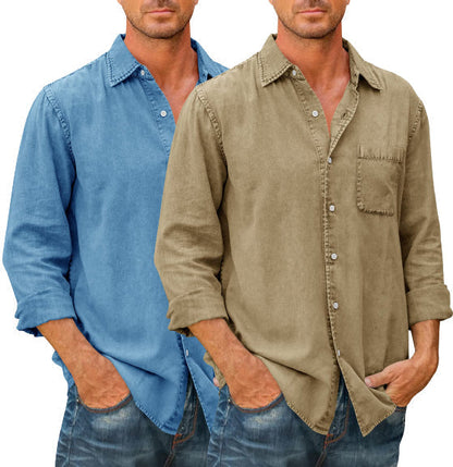 Classic Mens Long Sleeve Dress Shirt