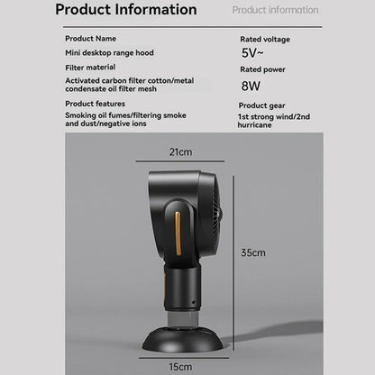 Compact Air Purifier Fan with USB Charging