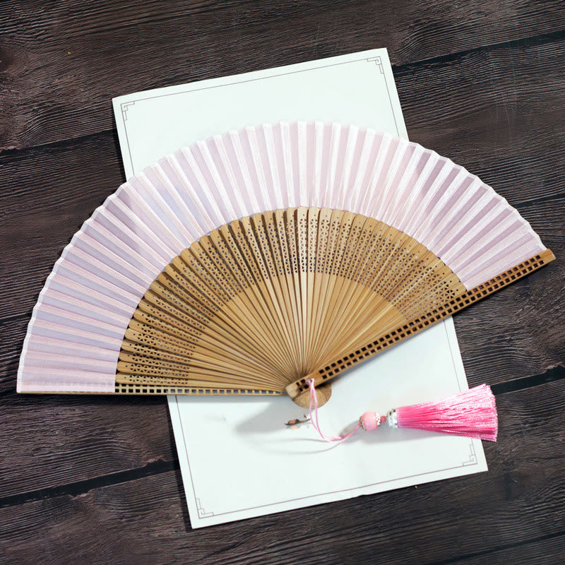 Natural Bamboo Silk Handheld Fan