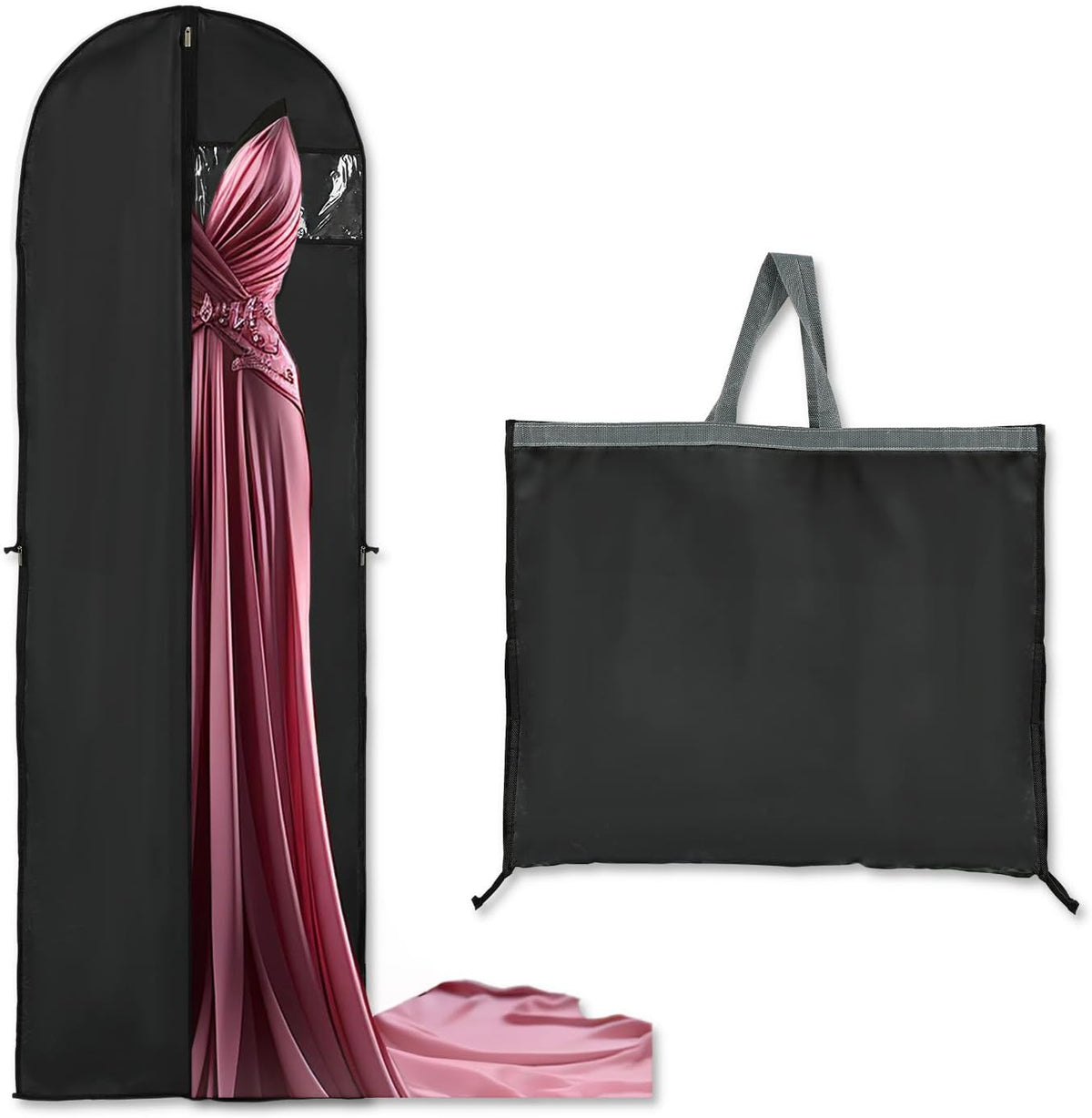 Large Clothing Storage Bag with Zip and Clear Window - Cofik