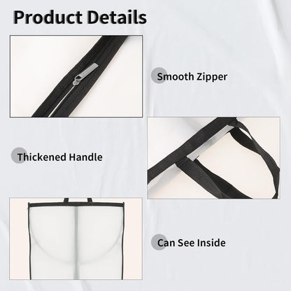 Large Clothing Storage Bag with Zip and Clear Window