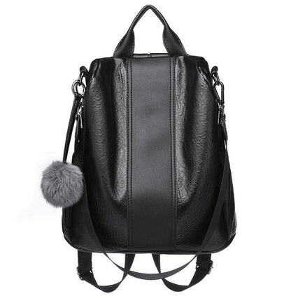 Secure Ladies Leather Rucksack
