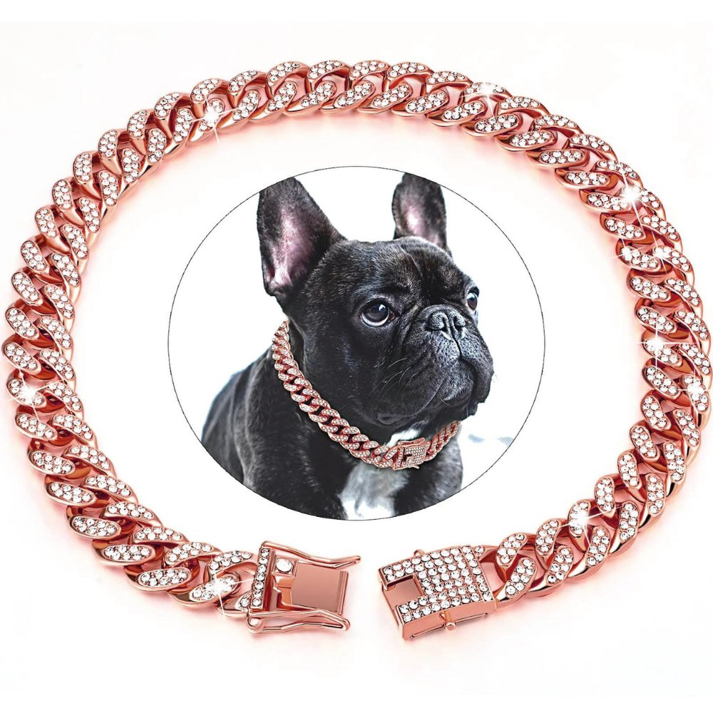 Luxury Pet Gold Link Dog Collar