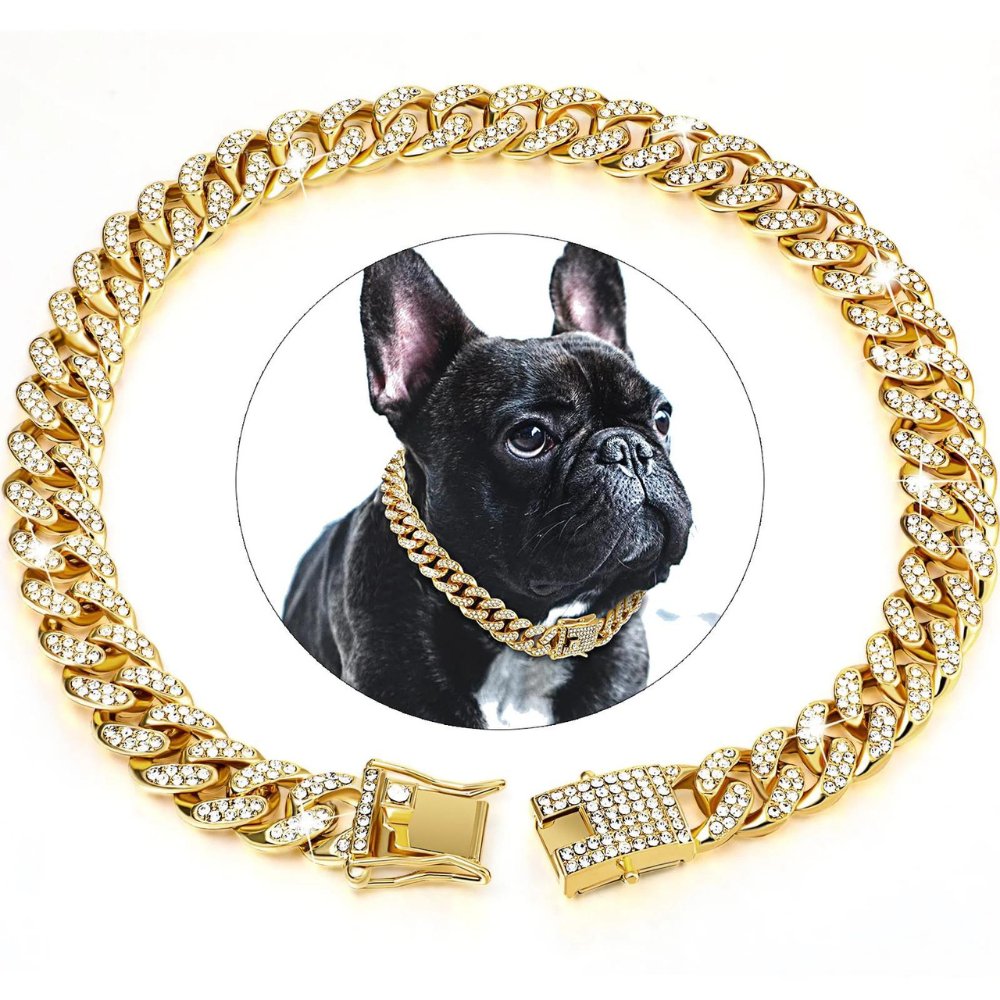Luxury Pet Gold Link Dog Collar