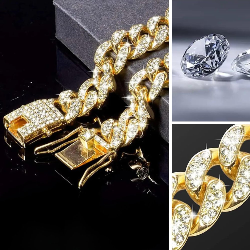 Luxury Pet Gold Link Dog Collar