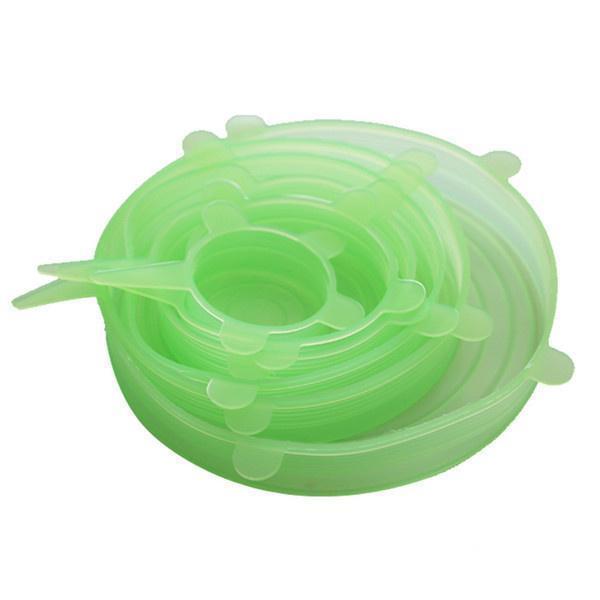 Leakproof Silicone Food Storage Lids (Set of 6)