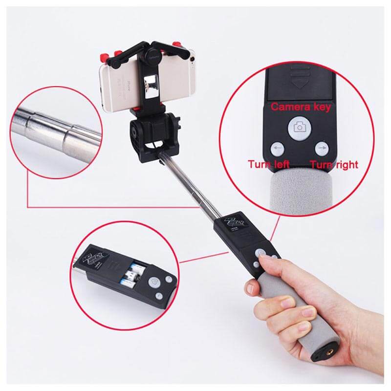 Wireless Selfie Stick with 360° Spin and Bluetooth Remote
