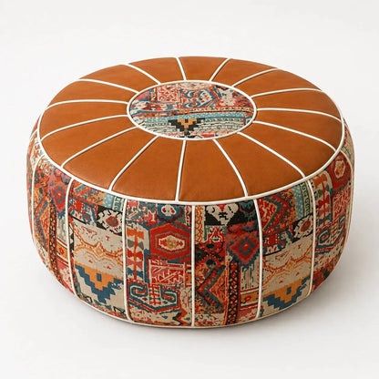 Bohemian Storage Ottoman Pouf with Hidden Compartment