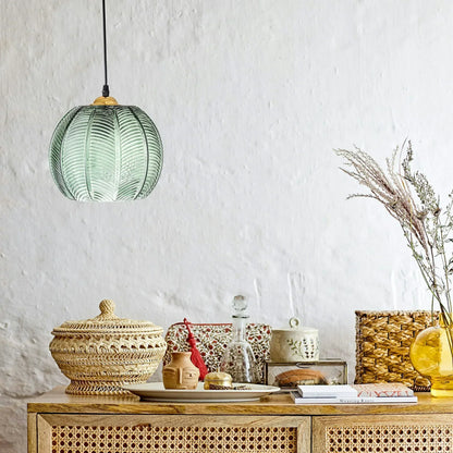Bohemian Glass Pendant Lighting 12in Hanging Lamp
