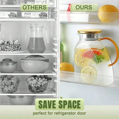 Clear Glass Iced Tea Pitcher With Lid And Handle