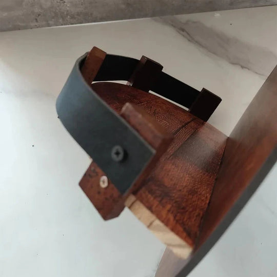 Distressed Whiskey Barrel Bar Shelf