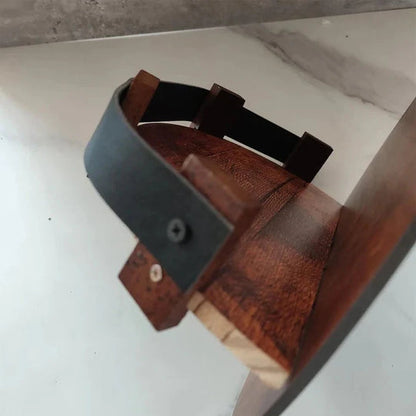 Distressed Whiskey Barrel Bar Shelf