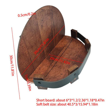 Distressed Whiskey Barrel Bar Shelf