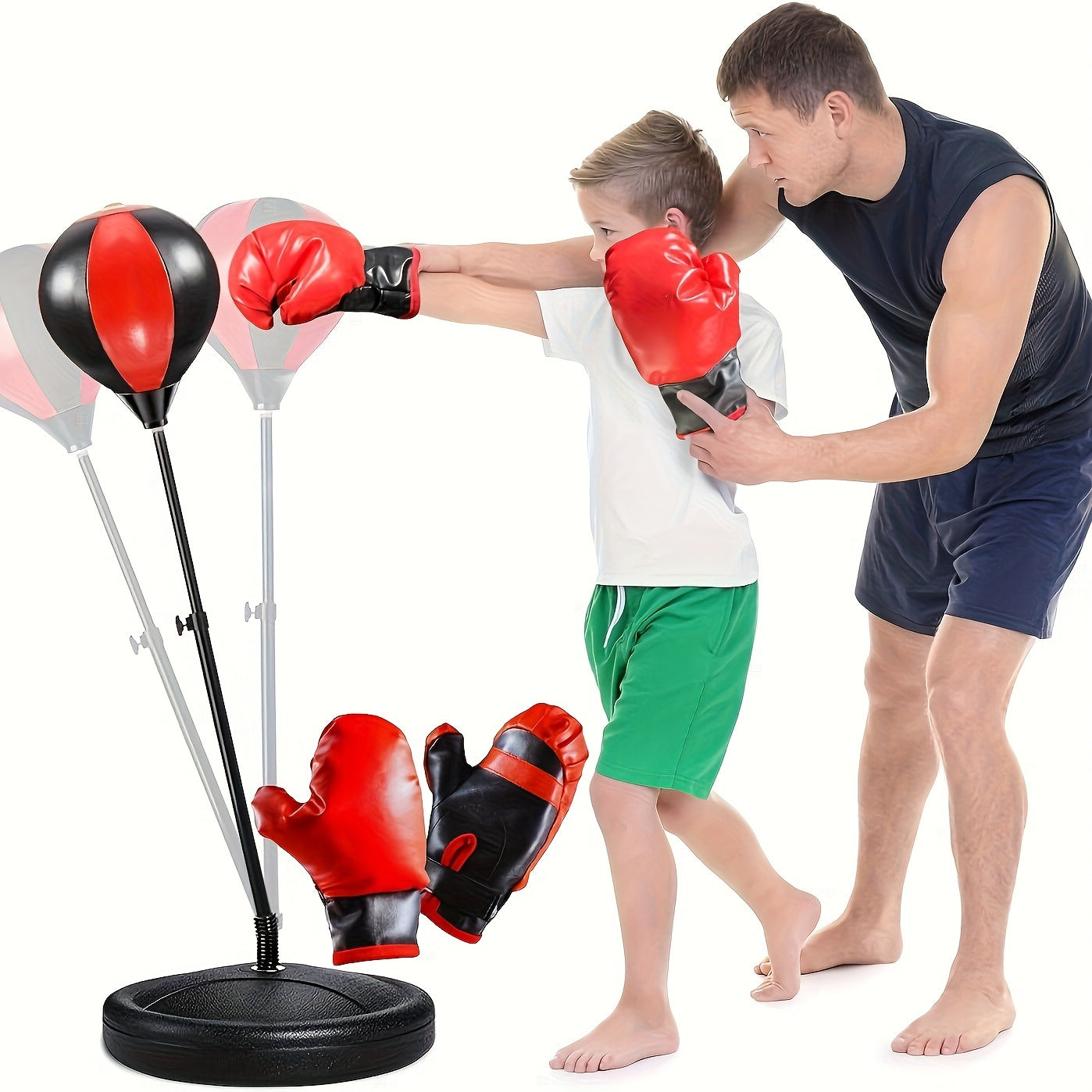 Kids Boxing Set with Punch Bag and Gloves