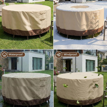 Breathable Protective Cover for Round Garden Tables
