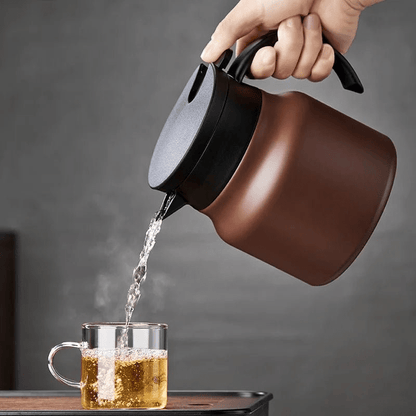 Thermal Teapot with Steel Infuser for Hot or Iced Tea