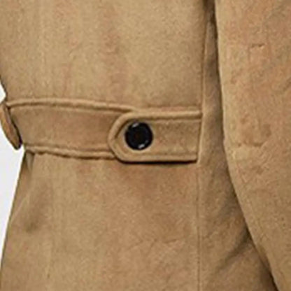 British Style Trench Coat - Double-Breasted Windproof Jacket