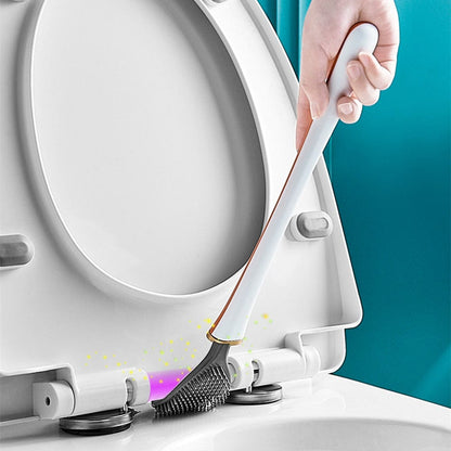 Sanitary Toilet Brush with Holder and Fast Dry Design