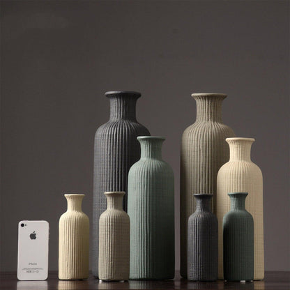 Earthy Ceramic Floral Vase Planter Pot