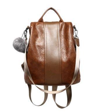 Secure Ladies Leather Rucksack - Cofik
